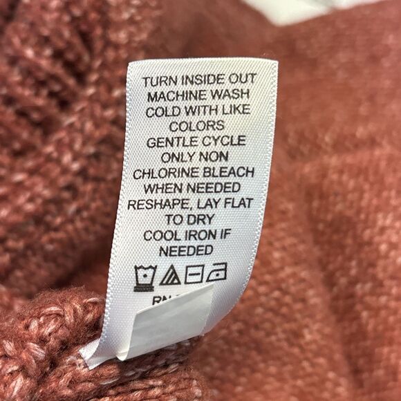 Maurices Women's Rust Detailed Knit Turtleneck Sweater Oversized XS - Picture 11 of 11